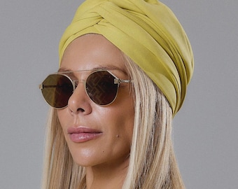 Dark Yellow Turban Hat