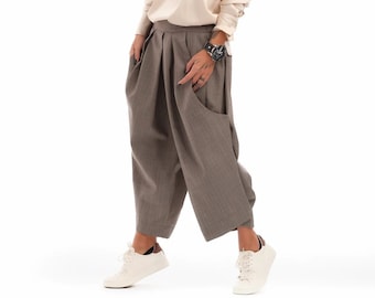 Woman Brown Extravagant Pants