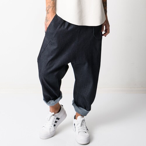 Denim Pants, Harem Pants, Low Crotch Pants