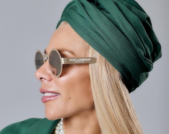 Emerald Green Turban Hat
