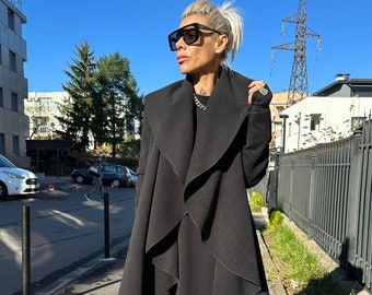 Black Shawl Collar Coat