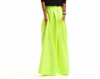 Maxi Gonna Donna Verde Fluo