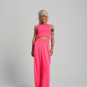 Neon Pink 3-Piece Sweatsuit Set