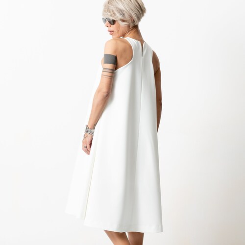 White Dress, shops Summer Dress, Maxi Women Dress, Loose Dress