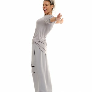 Grau Zerrissenes Sweatsuit Set Bild 4