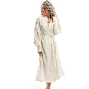 Printed Dress, Maxi Dress, Wrap-Dress, White Dress, Summer Dress, Women Dress