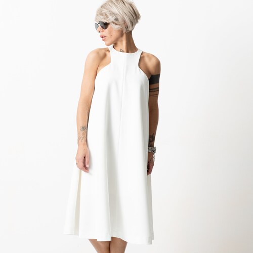 White Dress, shops Summer Dress, Maxi Women Dress, Loose Dress