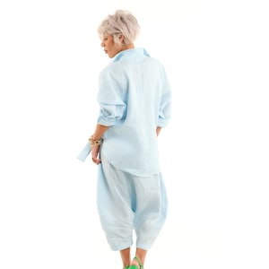 Camile Ice Blue Linen Co-ord Set main image 0