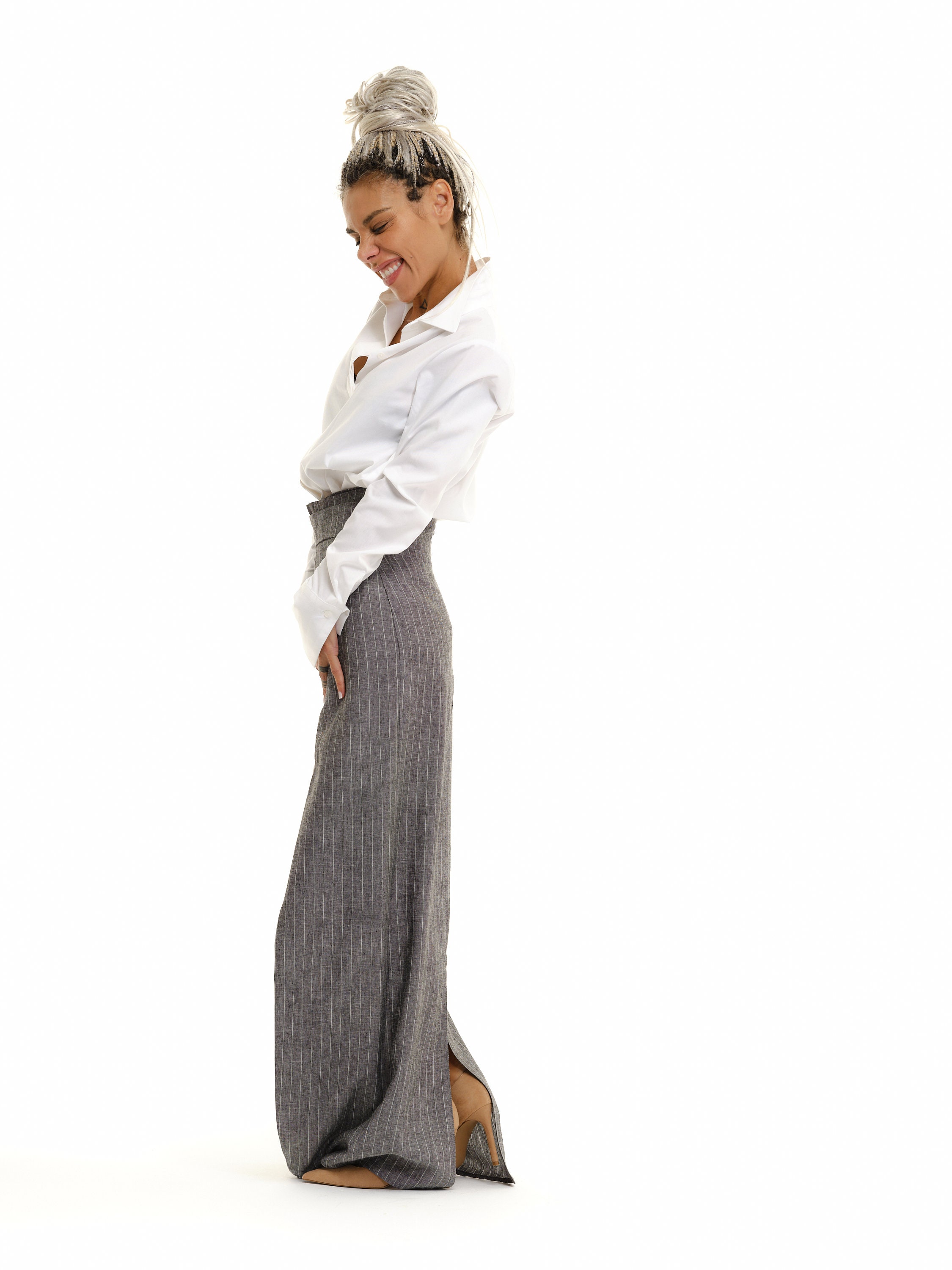 Linen 2025 layered skirt
