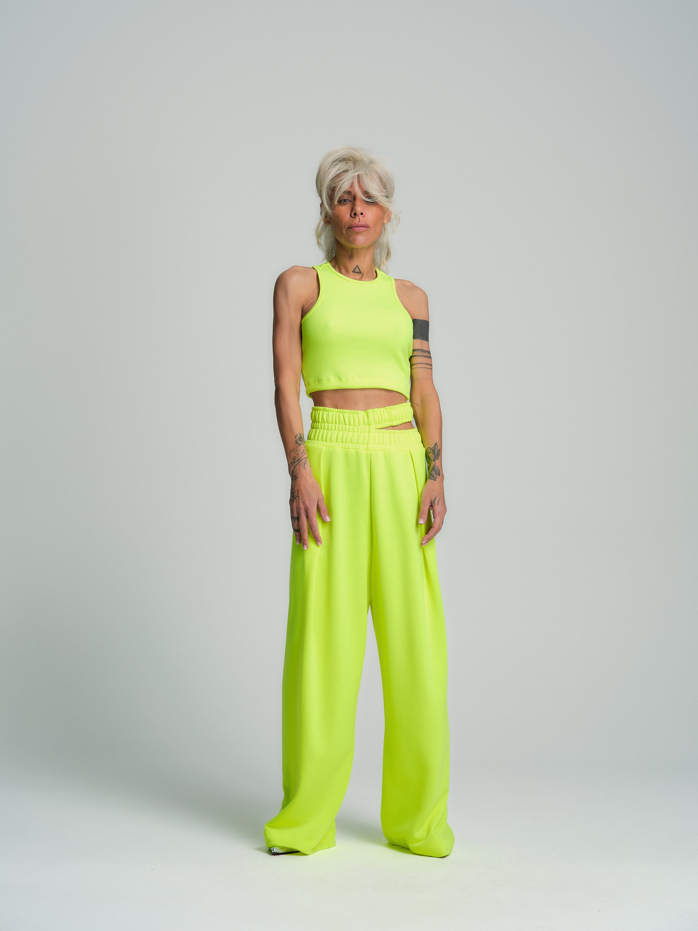 Neon Green 3 piece Sweatsuit Set Etsy UK