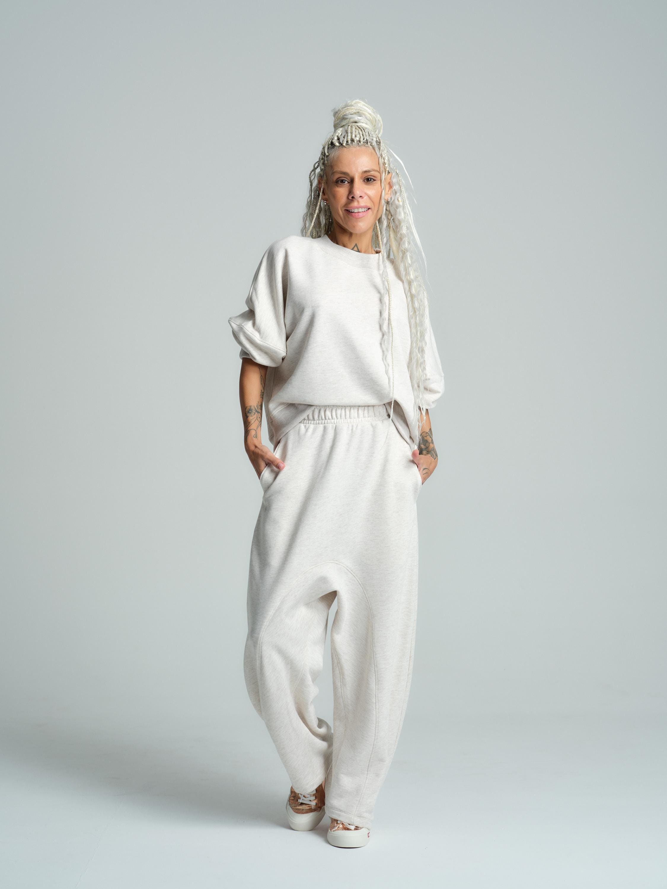 Relaxed Cotton blend 2 piece Sweatsuit Set Etsy UK