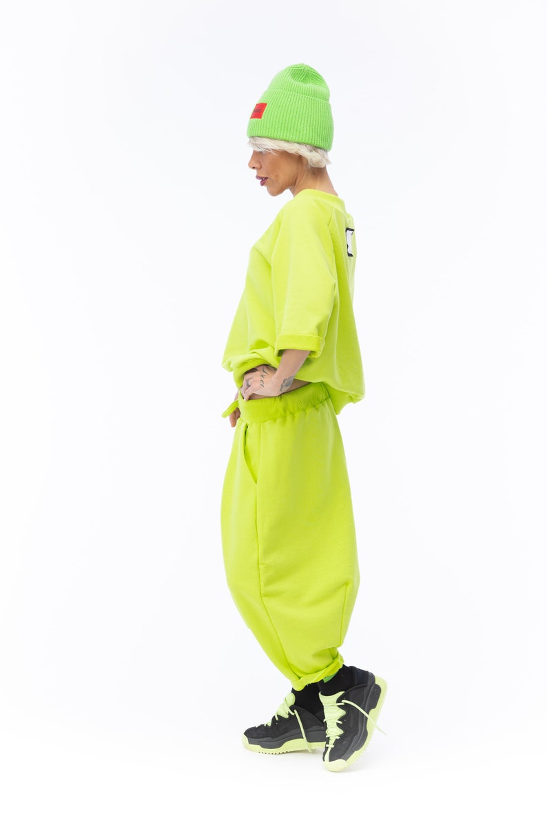 Neon Green Tracksuit Two Piece Tracksuit Set for Women Etsy