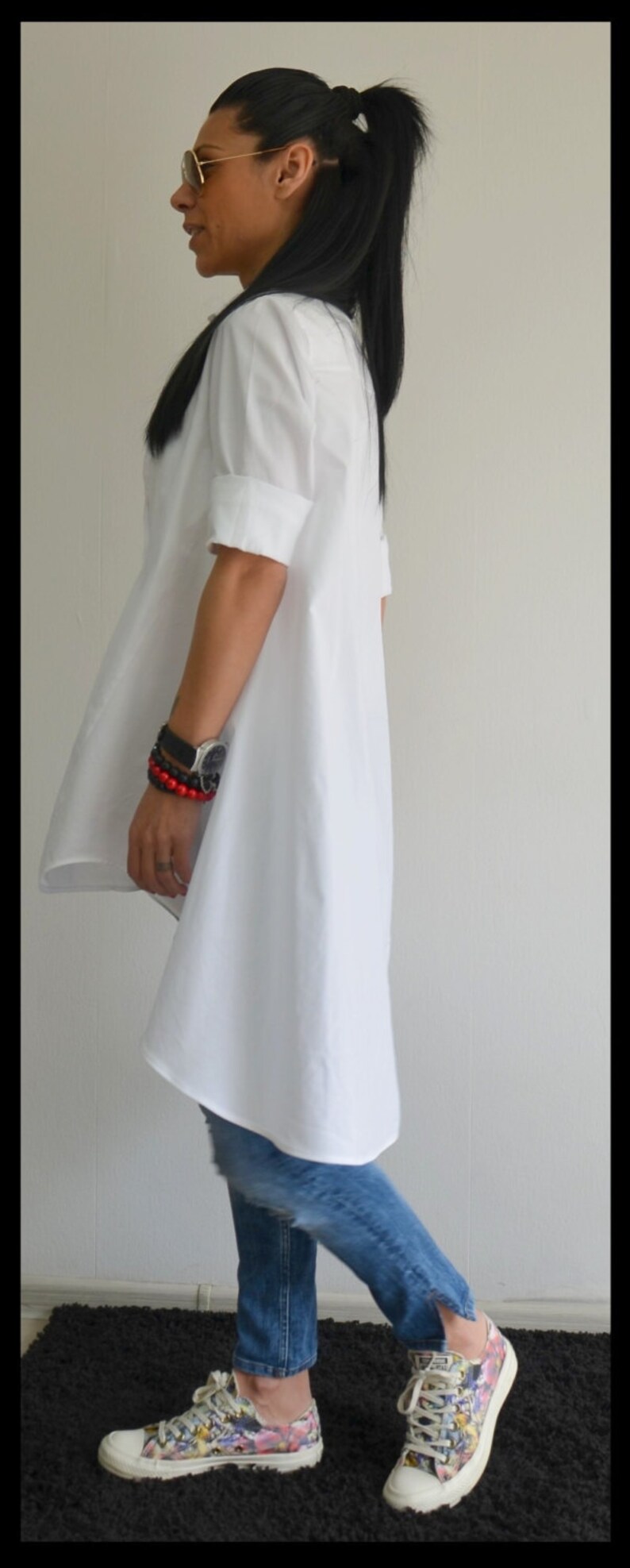 White Blouse Tunic Top Clothing Women Maternity Shirt Plus Size Tunic Plus Size Clothing Shirt