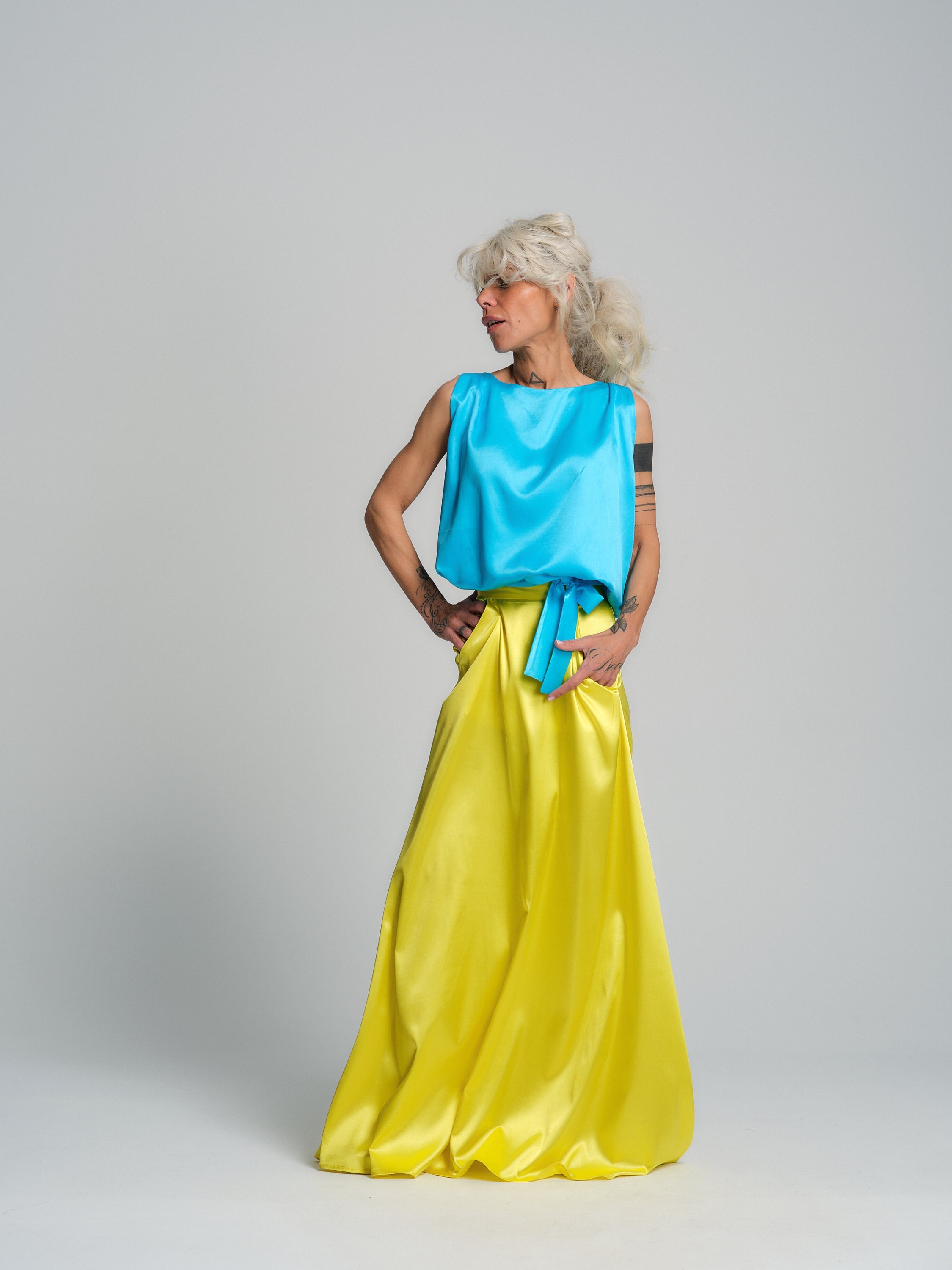 Mustard maxi skirt uk discount