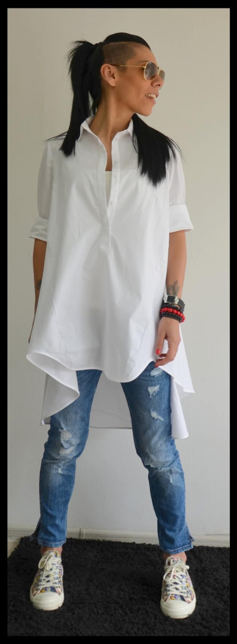 White Blouse Tunic Top Clothing Women Maternity Shirt Plus Size Tunic Plus Size Clothing Shirt