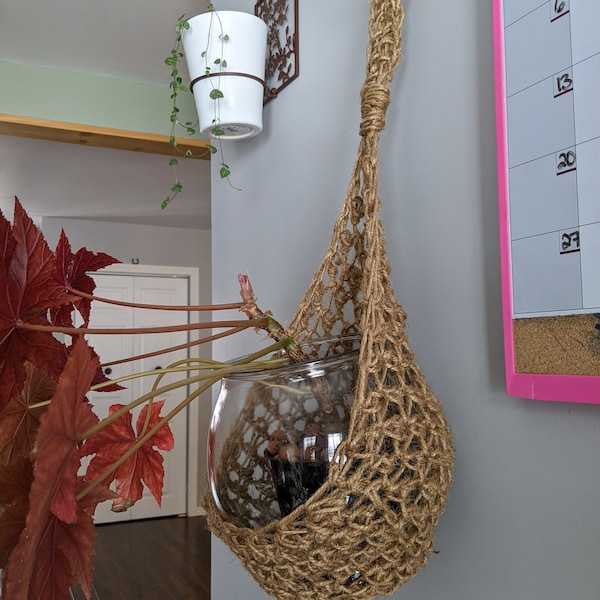 Jute basket crochet pattern