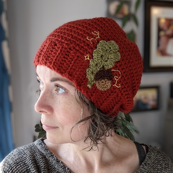 Falling for Autumn Slouchy Beanie Crochet Pattern