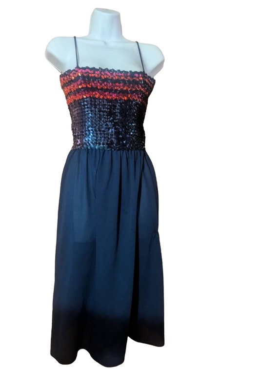 blue sequin tube dress Arabella Sequin Tube Top Slit Party Dress