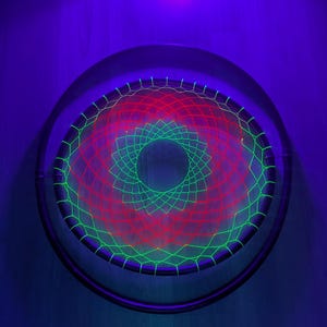 Neon UV Blacklight Reactive Glow Dreamcatcher Gyroscope Gyro Hoop