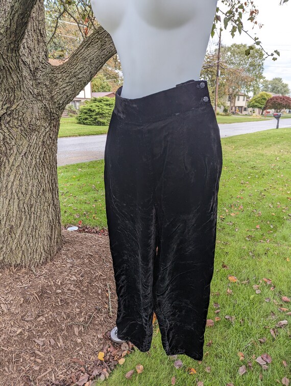 Black velvet pants vintage - Gem