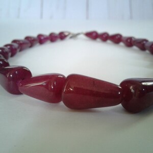 Red Ruby Quartz Beaded Necklace