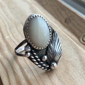 Navajo Mother of Pearl and Sterling Silver Ring