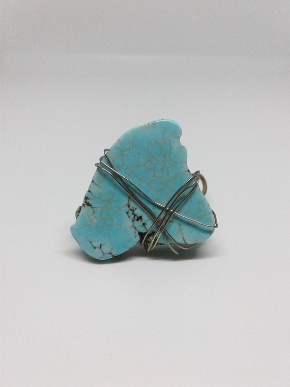 Raw Turquoise Ring - image 1