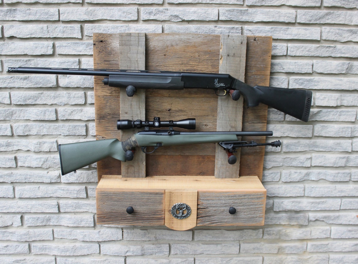 Barn Wood Gun Rack Etsy