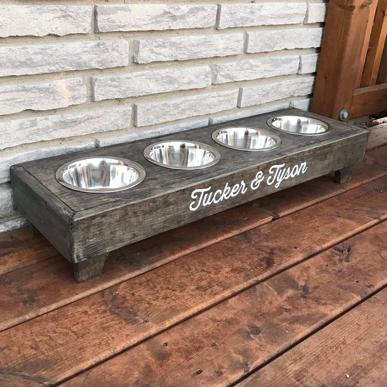 Double Dog Dishes With Personalization Etsy Canada