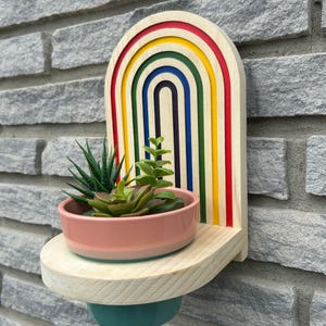 Rainbow Wall Planter (Painted)