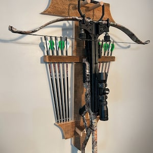 Barn Wood Crossbow Rack for Archery