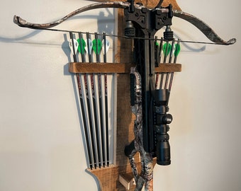 Barn Wood Crossbow Rack for Archery