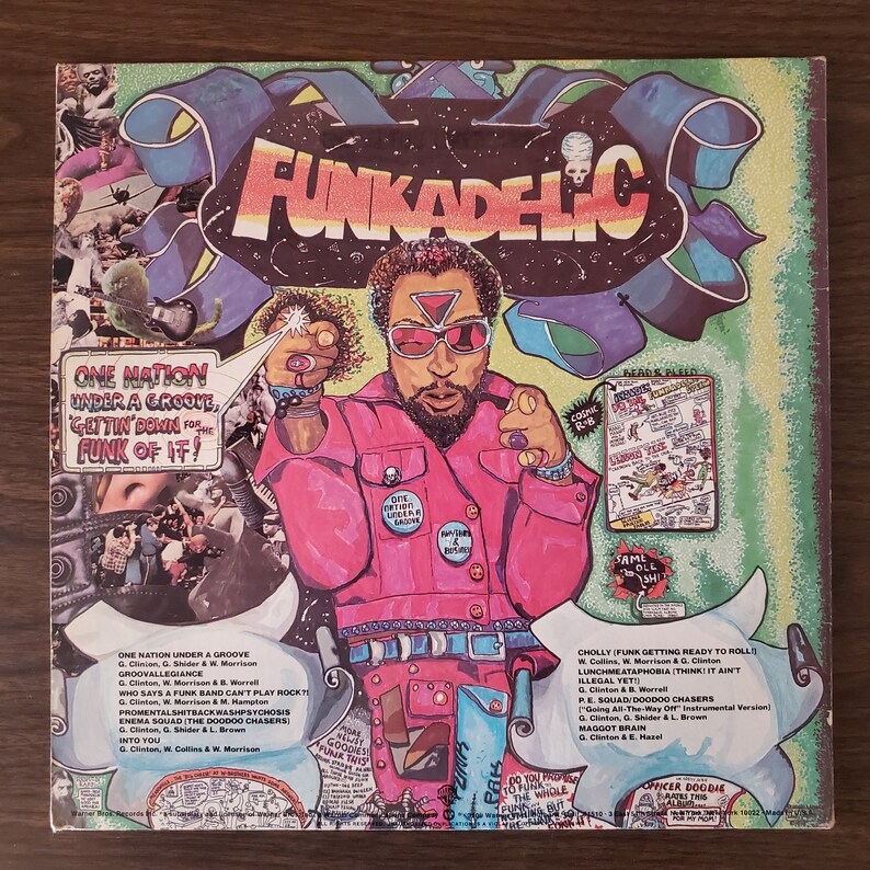 1978 Funkadelic-one Nation Under A Groove LP BSK 3209 Free - Etsy