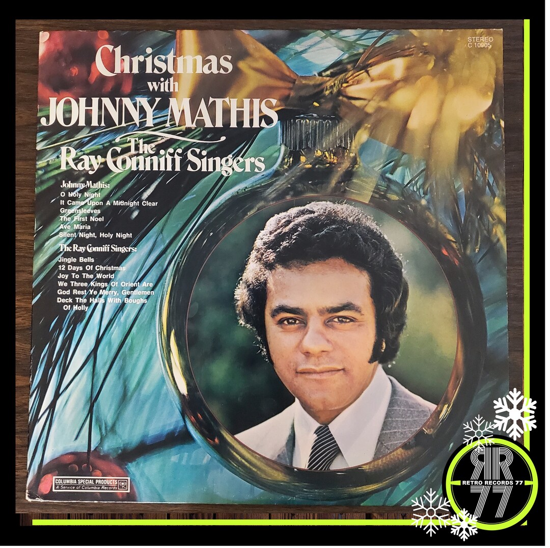 1972 Vintage Christmas Album Christmas With Johnny Mathis and the Ray Christmas With Johnny Mathis