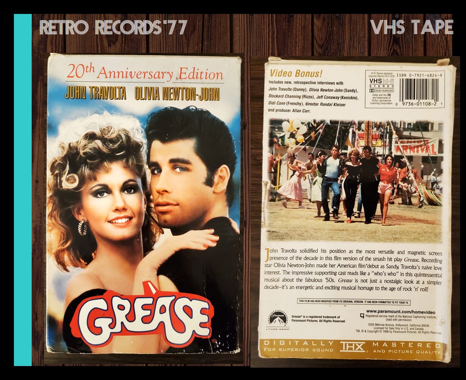 Grease Record LP & VHS Motion Picture Sountrack 1978 John Etsy