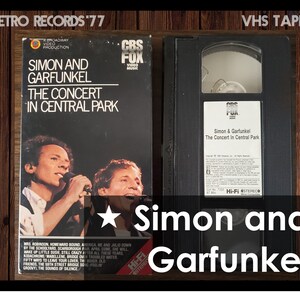 1984 Simon & Garfunkel – The Concert In Central Park on VHS, Mrs Robinson, Sounds Of Silence,Bridge Over Troubled Water, VHS