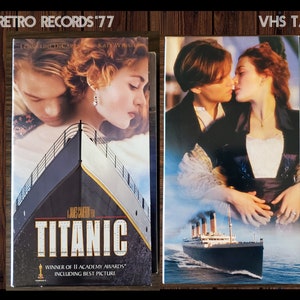 Titanic, VHS,  Titanic Box Set, Movie Night, Leonardo DiCaprio, Kate Winslet, Academy Award, Movie Night, Romantic, VHS Tape, VHS