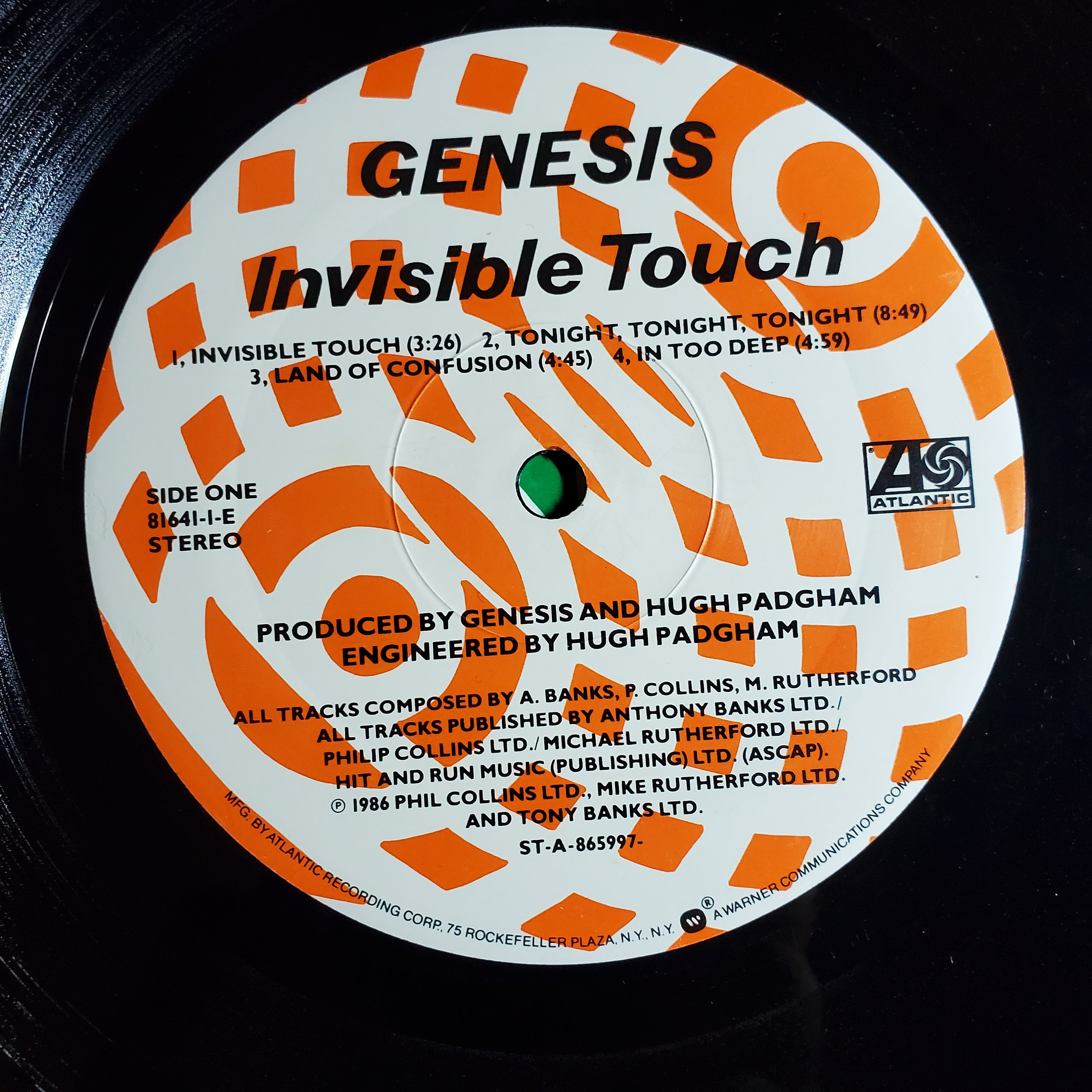 Vintage Record: Genesis-invisible Touch, 1986, Rock, LP, Vinyl