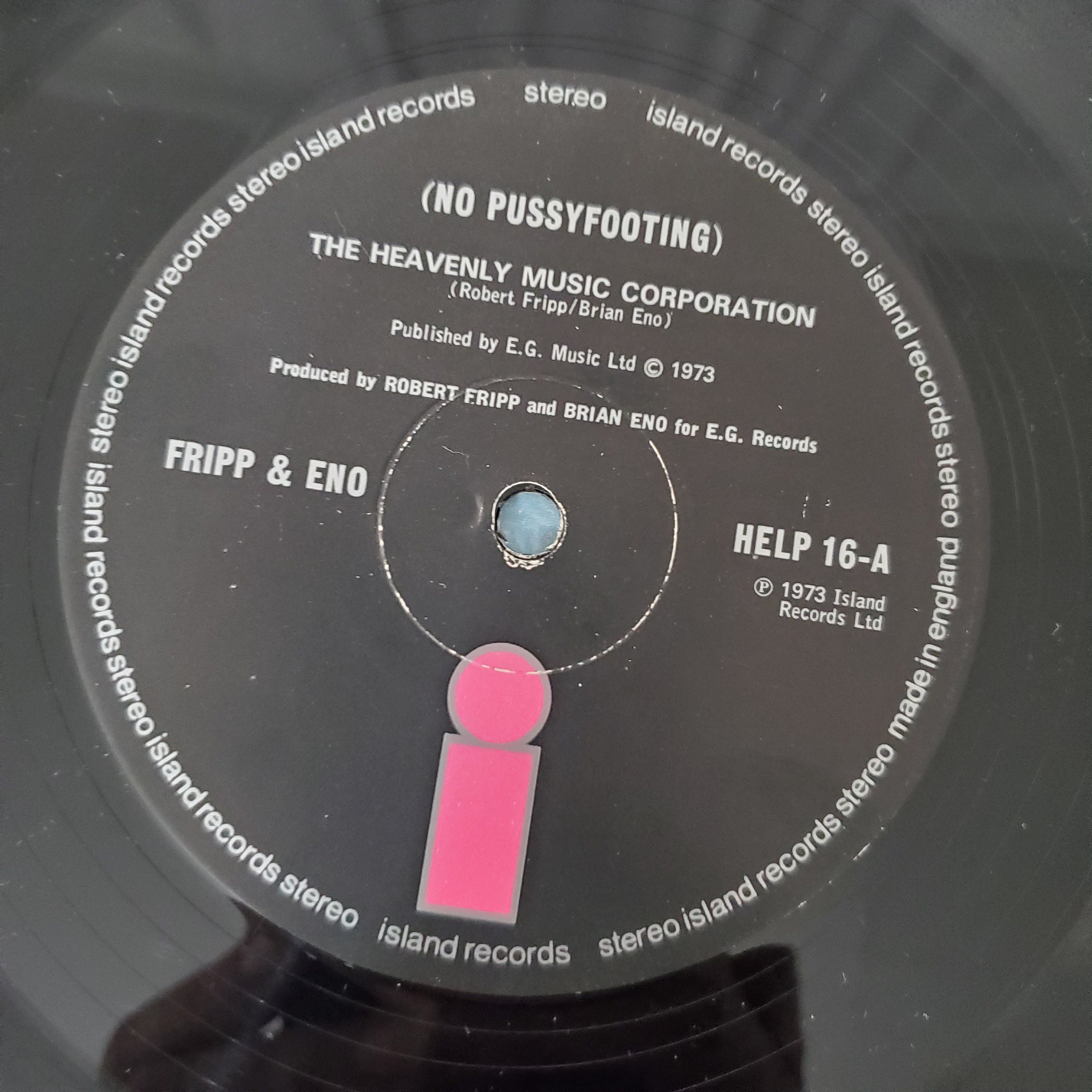 1973 Fripp & Eno – (no Pussyfooting) Album, HELP 16, Gatefold