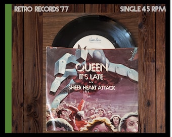Queen-It&#39;s Late on Both Sides, Promo Copy 45 RPM. 1978, Single, album, record, vinyl, lp