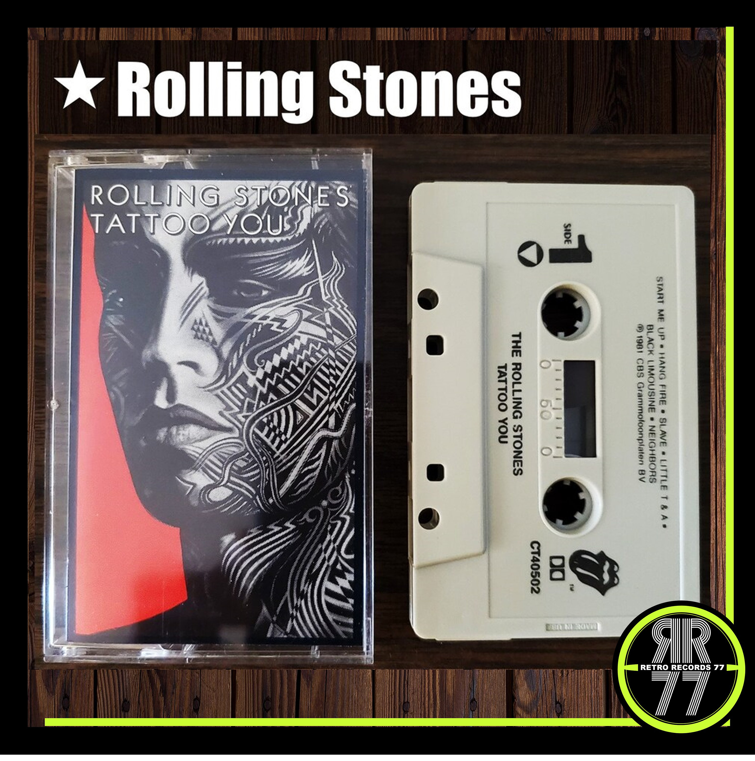 1986 the Rolling Stones-tattoo You Cassette, FCT 40502, Mick