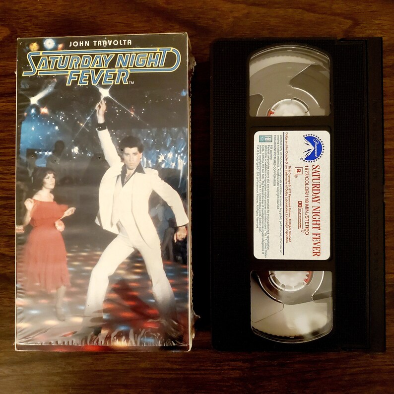 Saturday Night Fever Record LP & VHS Movie, 1977, John Travolta, Bee Gees, Stayin' Alive, Disco, Double Album, LP, Vinyl, Record, Album, vhs image 10