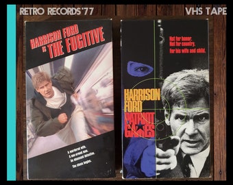 Harrison Ford Movies, The Fugitive and Patriot Games VHS, Action Thriller, 1990s Movie, VHS