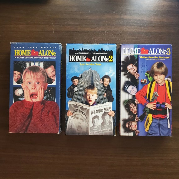 THREE Christmas Movies on VHS Home Alone 1 2 3 Movies FREE Shipping Etsy