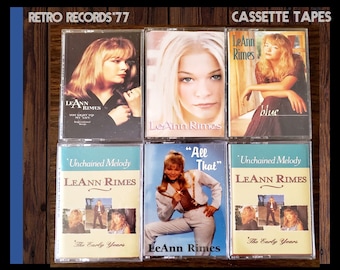 Individual Cassette Tapes: LeAnn Rimes - LeAnn Rimes, You Light Up My Life, Blue, Unchained Melody, All That, Country Girl, Cassette Tape