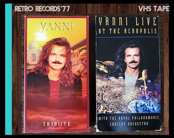2 Yanni VHS, Yanni - Live At The Acropolis 1994 and Yanni – Tribute 1997 VHS, FREE Shipping