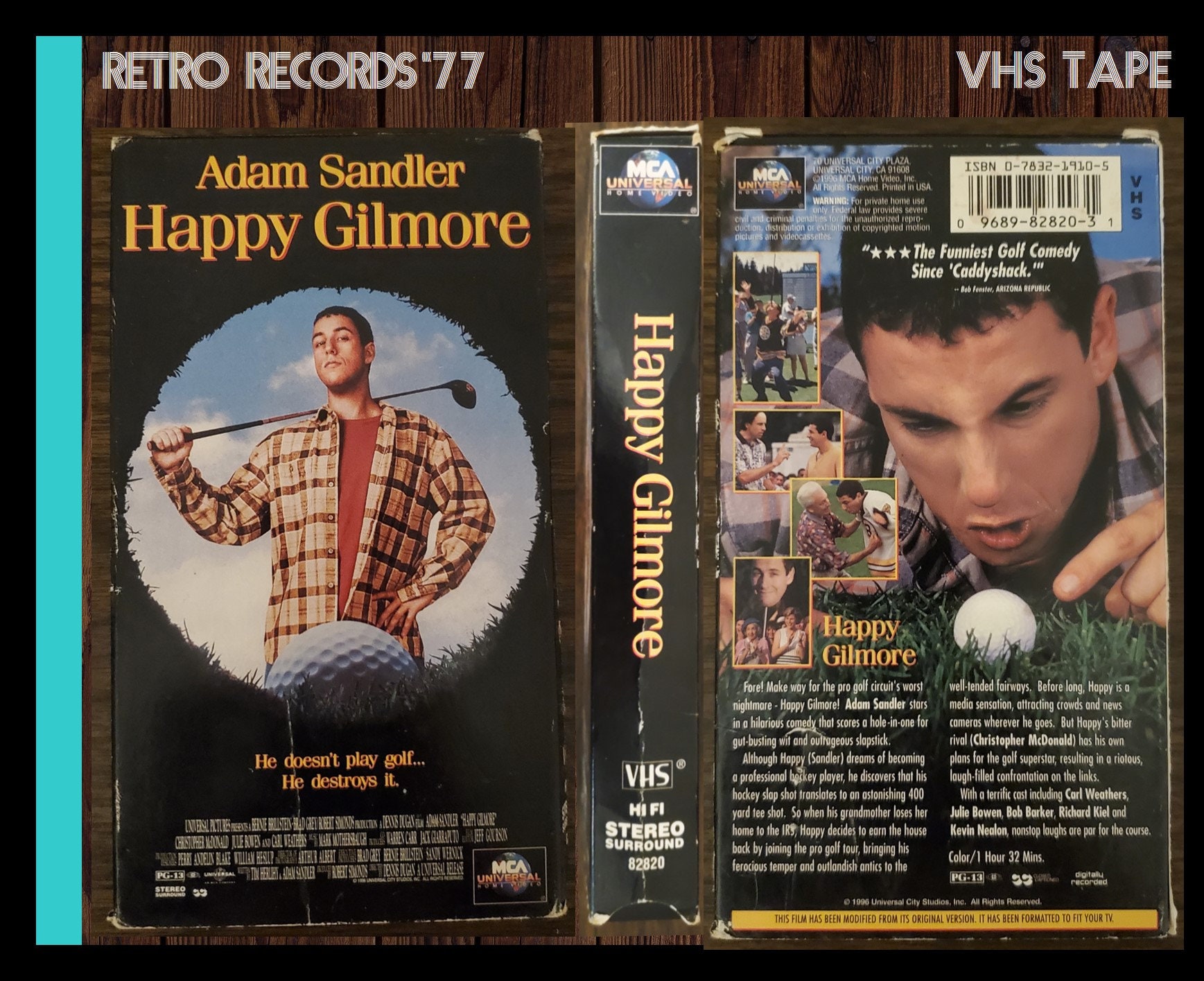 Caddyshack II VHS, Happy Gilmore VHS, Golf Comedy, Adam Sandler, Chevy Chase, Vhs Etsy