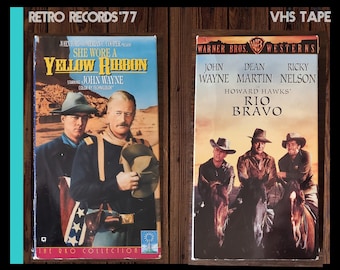 John Wayne Movies: She Wore a Yellow Ribbon and Rio Bravo on VHS, Western, VHS