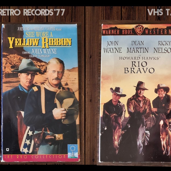 John Wayne Movies: She Wore a Yellow Ribbon and Rio Bravo on VHS, Western, VHS