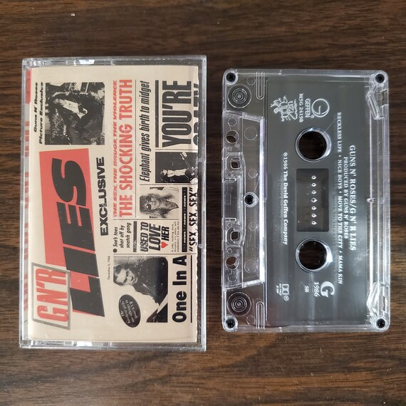 1988 Guns N' Roses-g N' R Lies CASSETTE, M5G 24198 - Etsy